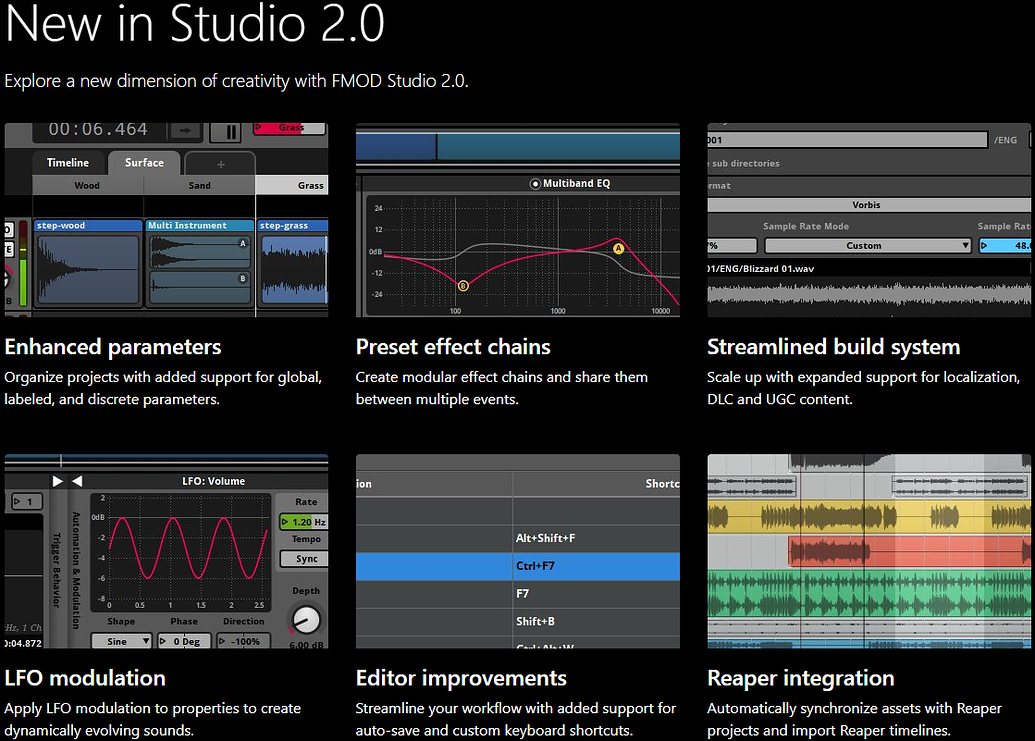 使用FMOD Studio 2.0探索创意的新维度 - FMOD - 声澜